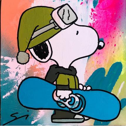 Gemälde SNOOPY BOARD von Mestres Sergi | Gemälde Pop-Art Acryl, Graffiti Pop-Ikonen