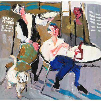 Painting Service continu by Doucedame Christine | Painting Figurative Acrylic Life style, Pop icons