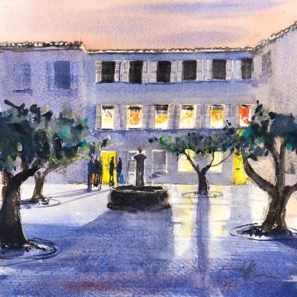 Peinture Place Paul Comte, Toulon par Jones Henry | Tableau Figuratif Aquarelle