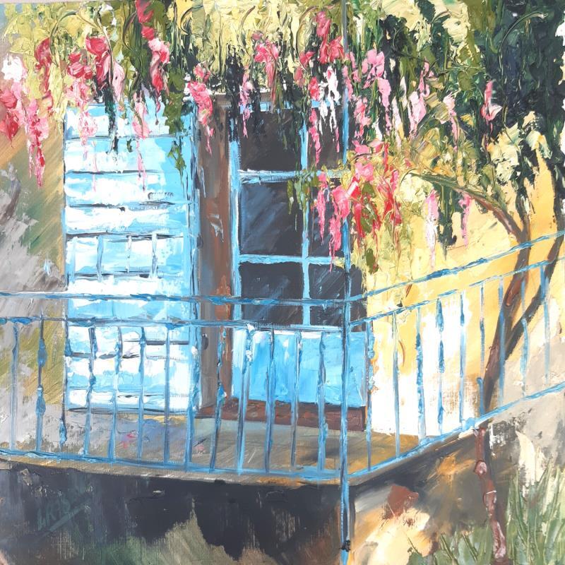 Painting BALCON by Laura Rose | Painting Figurative Life style Oil