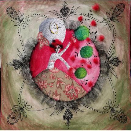 Painting La danza del tempo circolare by Nai | Painting Surrealism Acrylic, Gluing Life style, Music, Nature