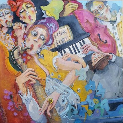 Peinture Heaven for swing friends par Garilli Nicole | Tableau Figuratif Acrylique Scènes de vie