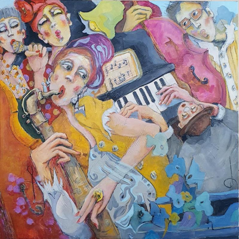 Painting Heaven for swing  friends  by Garilli Nicole | Painting Figurative Life style Acrylic