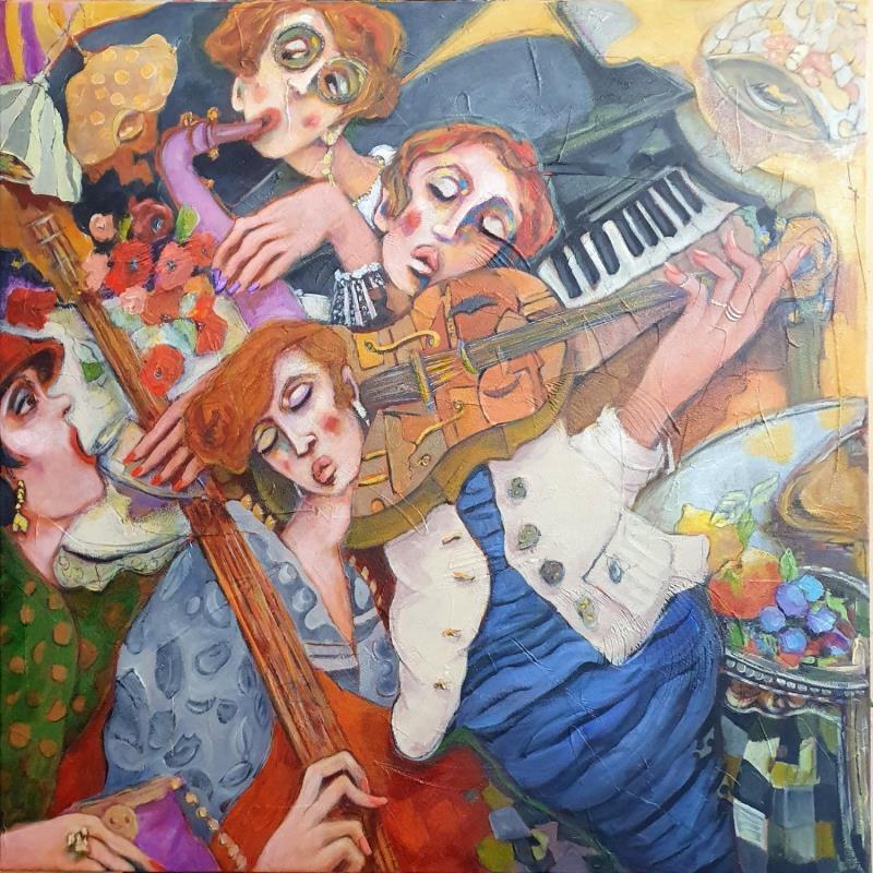 Gemälde Fantaisie classique  von Garilli Nicole | Gemälde Figurativ Alltagsszenen Acryl