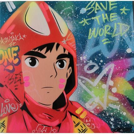 Peinture Ashitaka  par Lemoine Mael | Tableau Pop-art Acrylique, Graffiti Icones Pop