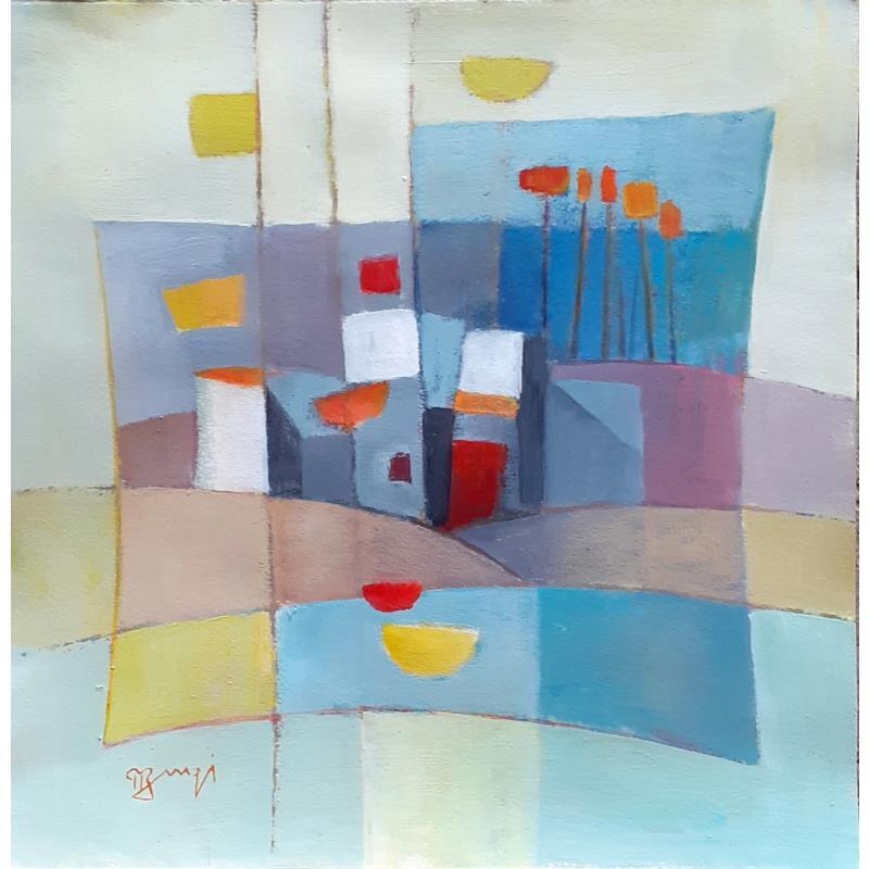 Painting AO82 PAYSAGE COLORE by Burgi Roger | Painting Figurative Acrylic