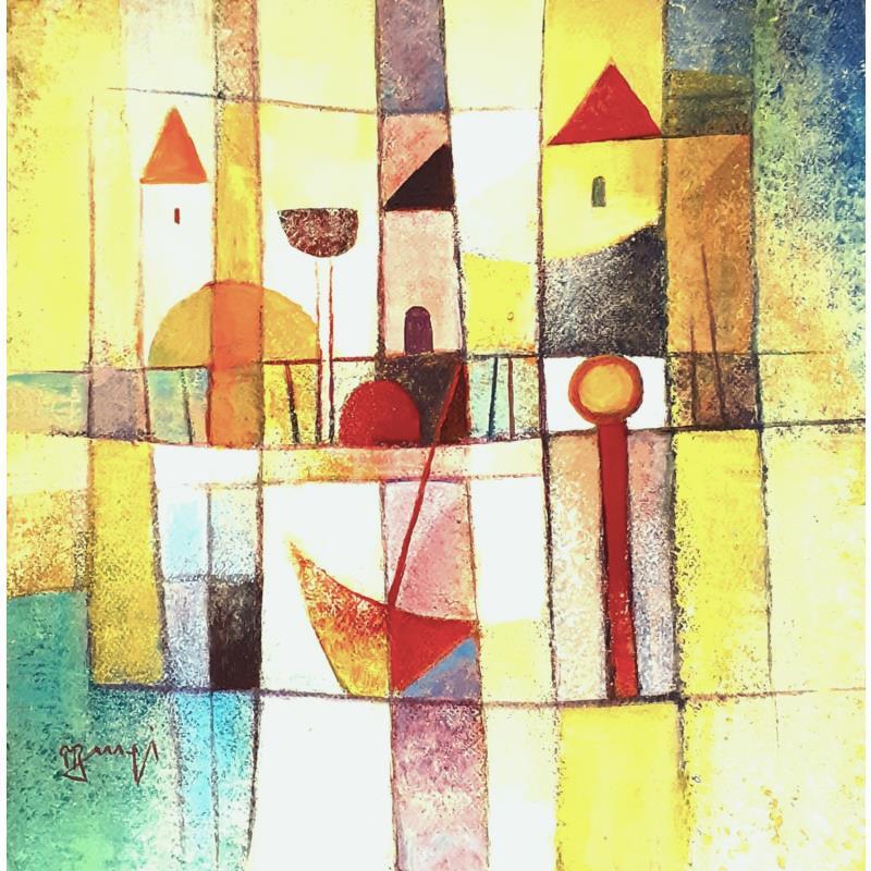 Painting AP120 SIGNES MARINS by Burgi Roger | Painting Figurative Acrylic