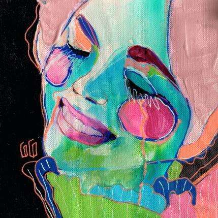 Painting Conversations Silencieuses : Elleseule by Coco | Painting Figurative Acrylic Portrait