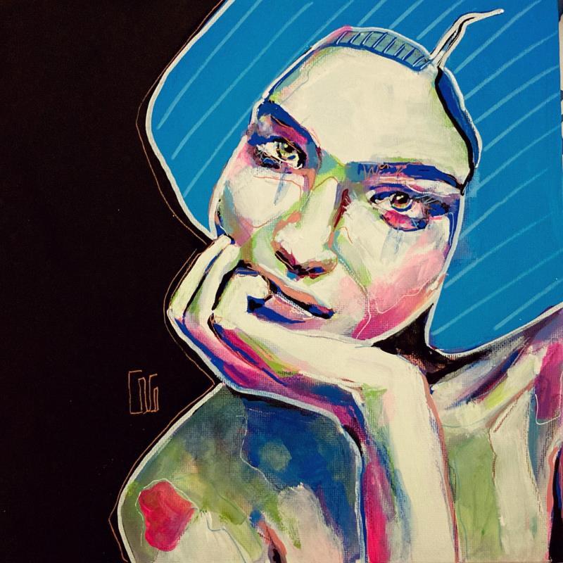 Painting Conversations Silencieuses : Pourquoipas by Coco | Painting Figurative Portrait Acrylic