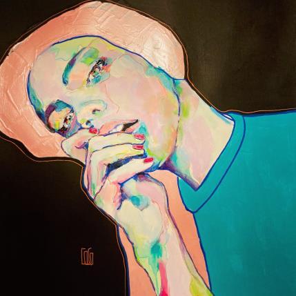 Peinture Conversations Silencieuses: Tansuspendu  par Coco | Tableau Figuratif Acrylique Portraits