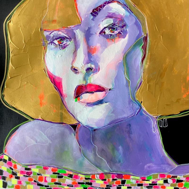 Peinture Conversations Silencieuses : Camaïeu par Coco | Tableau Figuratif Portraits Acrylique