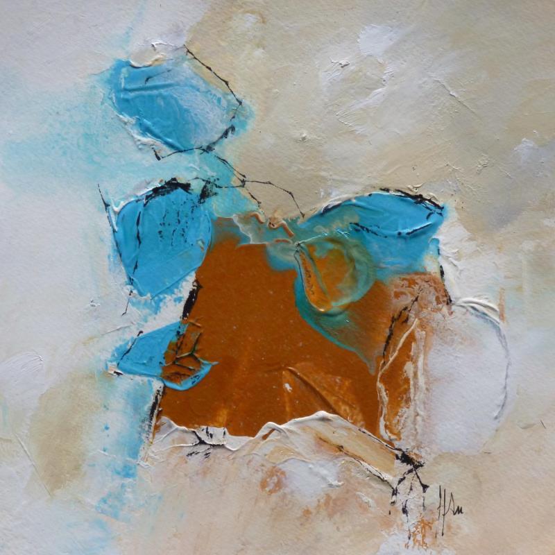 Peinture Rendez vous par Han | Tableau Abstrait Nature Acrylique Collage