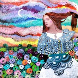 Painting Liberté  by Picini Victoria | Painting Figurative Acrylic, Gluing Landscapes, Life style, Portrait