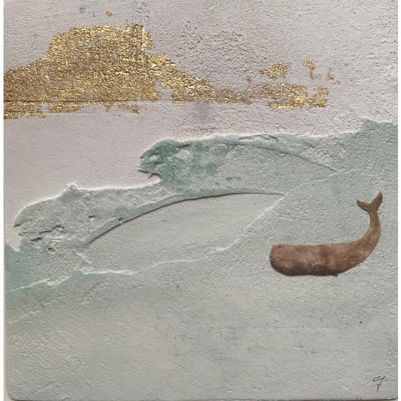 Peinture FOLLOW ME par Roma Gaia | Tableau Art naïf Minimaliste Acrylique Sable