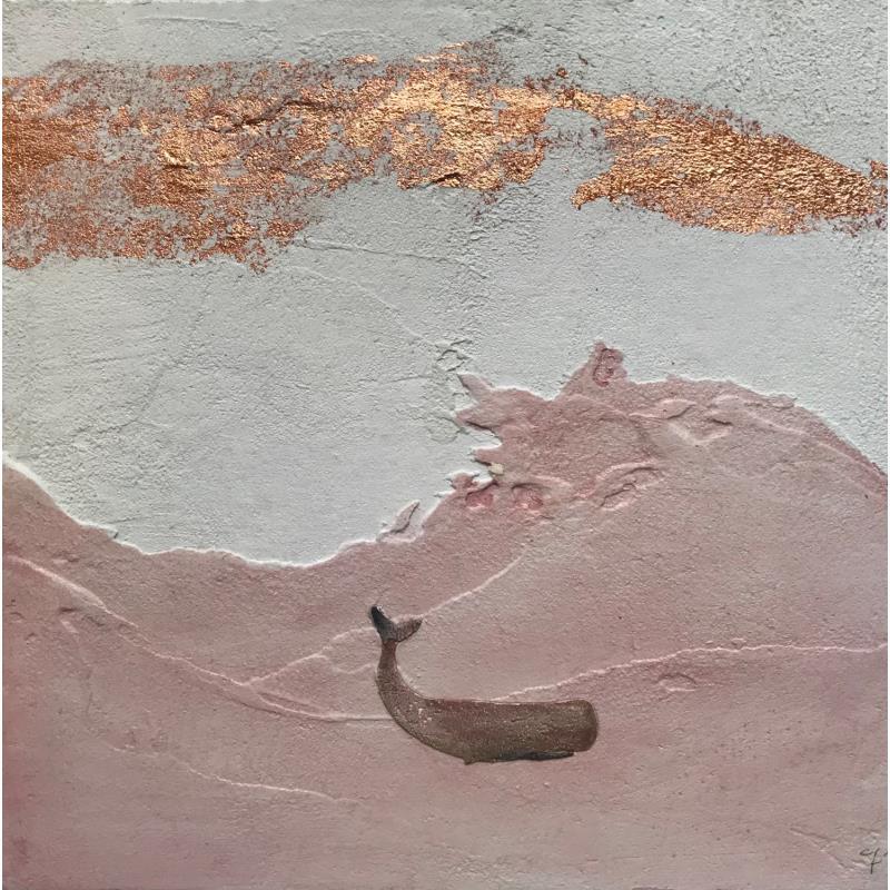 Peinture NOTTE DI SAN LORENZO par Roma Gaia | Tableau Art naïf Minimaliste Acrylique Sable