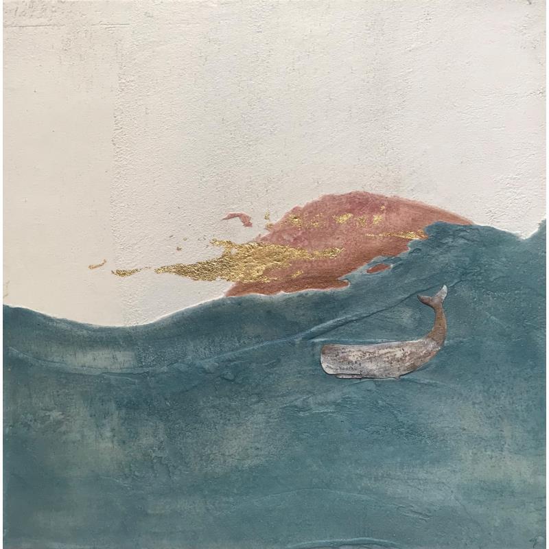 Peinture SOL LEVANTE par Roma Gaia | Tableau Art naïf Minimaliste Acrylique Sable