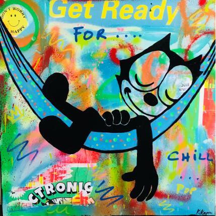 Peinture Felix chill par Kikayou | Tableau Pop-art Acrylique, Collage, Graffiti Icones Pop