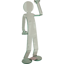 Sculpture Flexo Be Happy FLW par Zed | Sculpture Figuratif Plexiglas Minimaliste