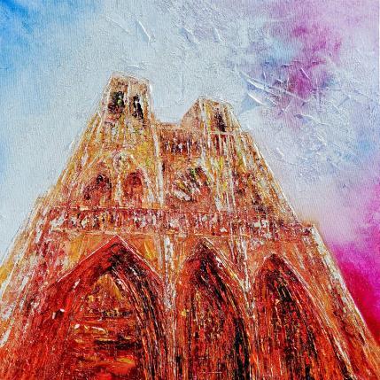 Painting Notre Dame de Paris by Reymond Pierre | Painting Figurative Oil Architecture, Urban