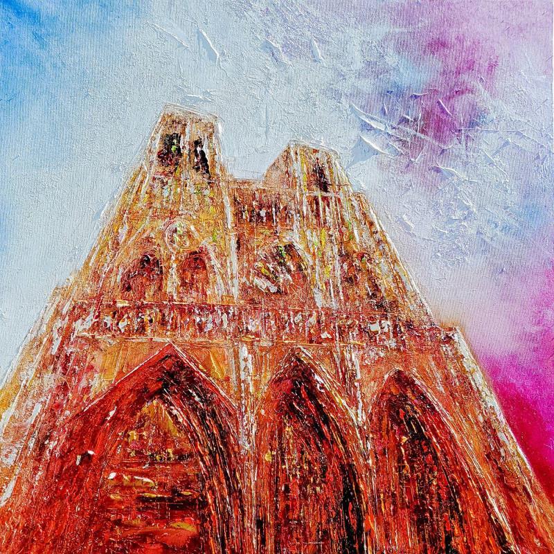 Painting Notre Dame de Paris by Reymond Pierre | Painting Figurative Urban Architecture Oil