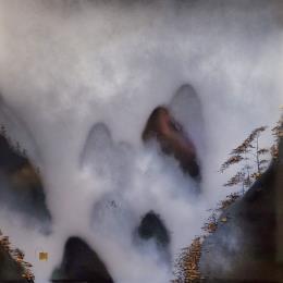 Peinture Levant par Rey Julien | Tableau Figuratif Feuille d'or, Laque Nature