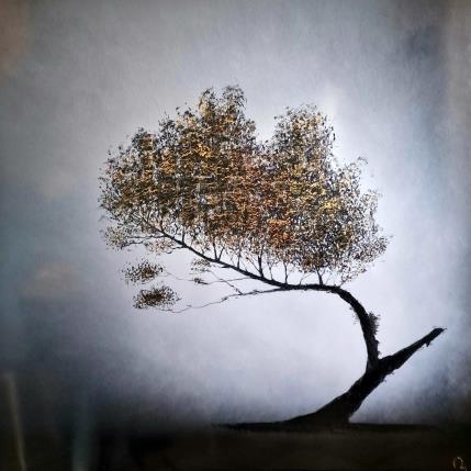 Painting Olivier au matin by Rey Julien | Painting Figurative Gold leaf, Lacquer Nature