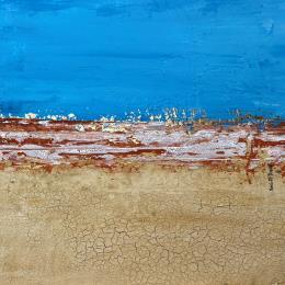 Peinture Sunrise par Dravet Brigitte | Tableau Abstrait Acrylique Minimaliste