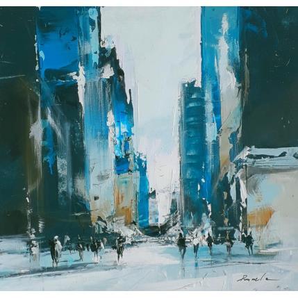 Peinture CITY BLUE III par Poumelin Richard | Tableau Figuratif Acrylique, Huile Urbain