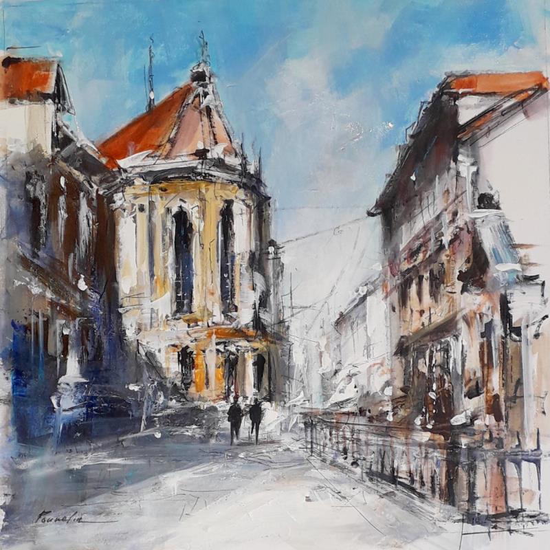 Peinture LA BASILIQUE ST MARTIN 2 par Poumelin Richard | Tableau Figuratif Architecture Huile Acrylique