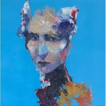 Painting Ayline by Yavru Irfan | Painting Figurative Oil Portrait