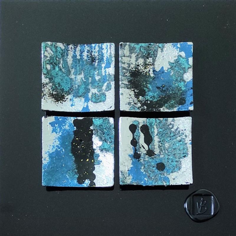 Peinture Pia Pia par Bauquel Véronique | Tableau Abstrait Minimaliste Bois