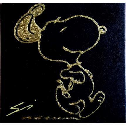 Gemälde RUM IN GOLD SNOOPY von Mestres Sergi | Gemälde Pop-Art Acryl, Graffiti Pop-Ikonen