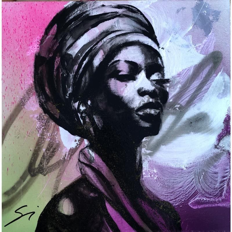 Gemälde TRY TO SMILE von Mestres Sergi | Gemälde Pop-Art Modus Pop-Ikonen Graffiti Acryl