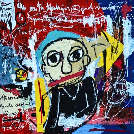 Peinture ST 7 par Zaïdi Larbi | Tableau Art Singulier Acrylique Portraits
