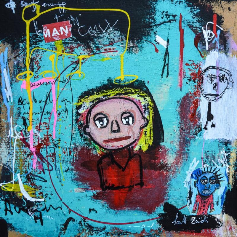 Peinture ST 2 par Zaïdi Larbi | Tableau Art Singulier Portraits Acrylique