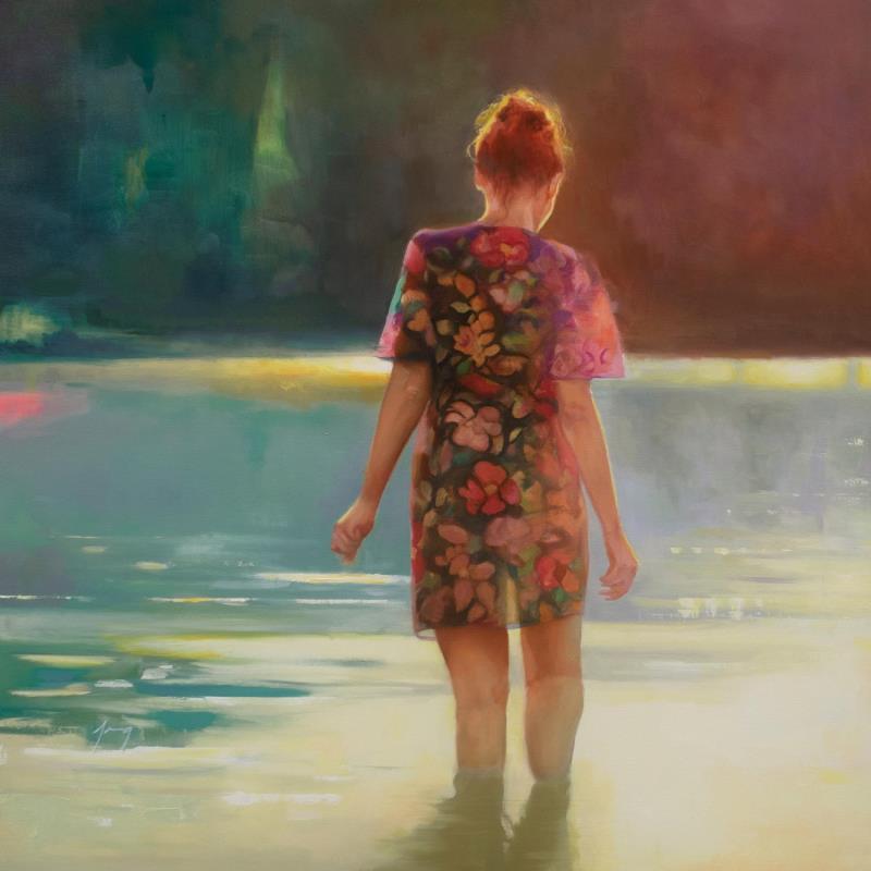 Peinture Quiétude par Jung François | Tableau Figuratif Scènes de vie Huile