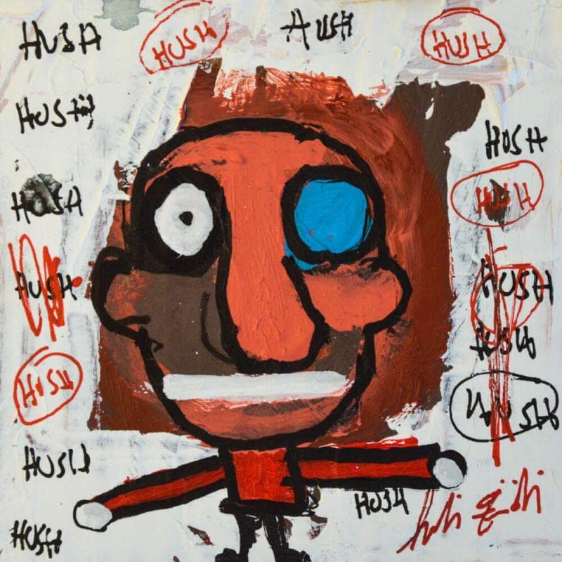 Painting ST 2 by Zaïdi Larbi | Painting Raw art Portrait Acrylic