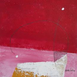 Peinture abstract red A57 par Wilms Hilde | Tableau Abstrait Acrylique, Collage