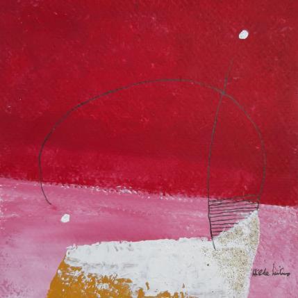 Peinture abstract red A57 par Wilms Hilde | Tableau Abstrait Acrylique, Collage