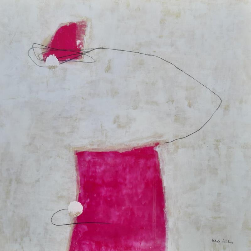 Peinture abstract white D 51 par Wilms Hilde | Tableau Abstrait Acrylique Collage