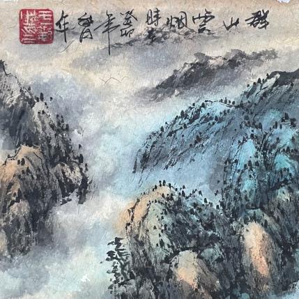 Gemälde Mountains and clouds  von Yu Huan Huan | Gemälde Figurativ Tinte Natur