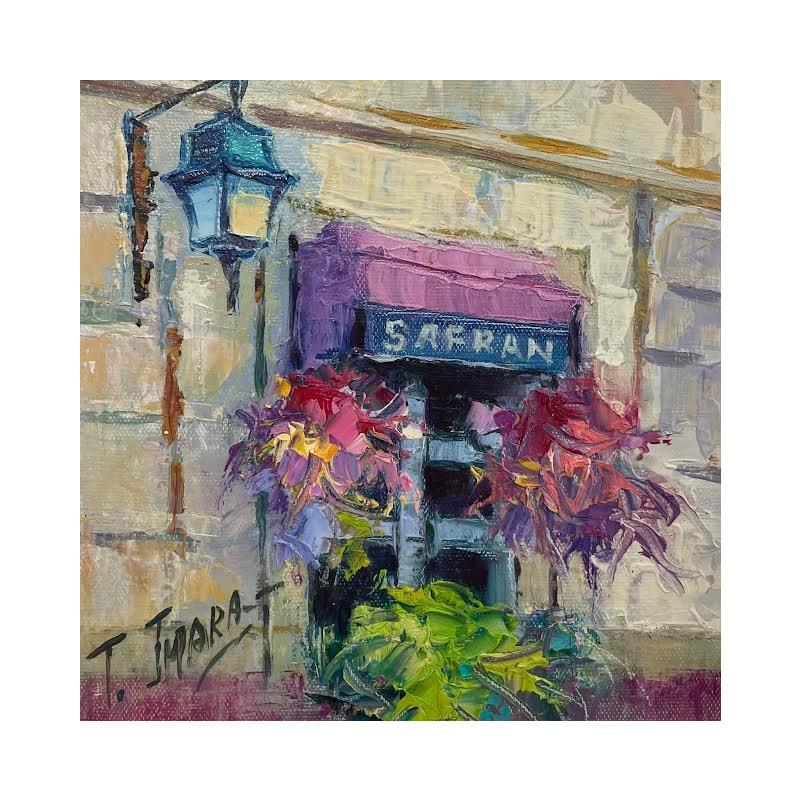 Painting Le Safran, Saint Germain by Jmara Tatiana | Painting Figurative Landscapes Urban Architecture Oil