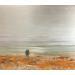 Painting Couple plage des 3 digues  by Mahieu Bertrand | Painting Figurative Landscapes Marine Metal