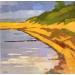 Peinture Plages aux algues par Clavel Pier-Marion | Tableau Impressionnisme Paysages Bois Huile