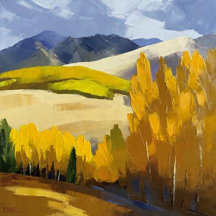 Painting Les bouleaux  by Clavel Pier-Marion | Painting Impressionism Oil Nature