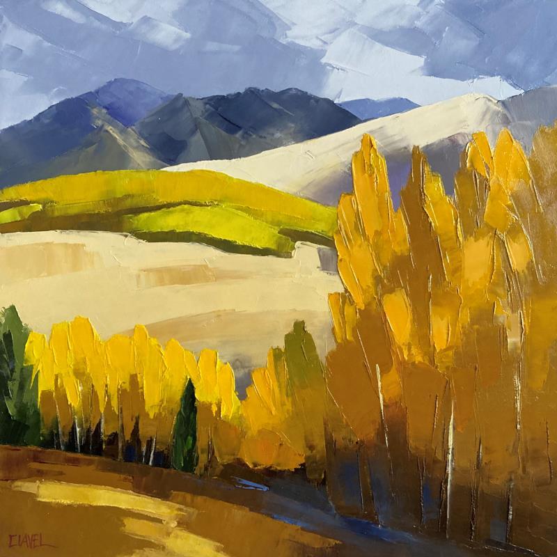 Painting Les bouleaux  by Clavel Pier-Marion | Painting Impressionism Nature Oil