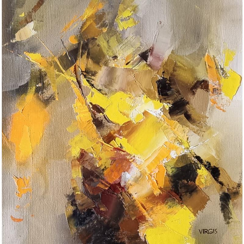 Peinture Autumn has arrived par Virgis | Tableau Abstrait Minimaliste Huile
