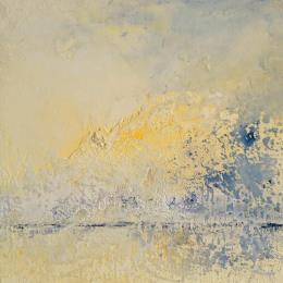 Peinture Glaces millénaires par Gaussen Sylvie | Tableau Abstrait Huile Minimaliste, Paysages
