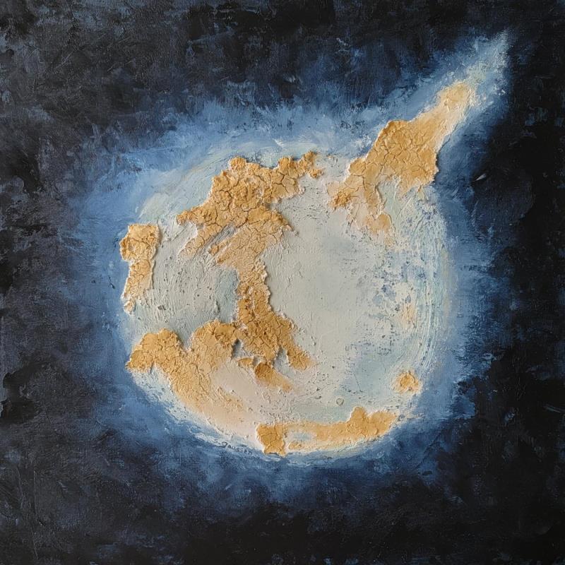 Peinture Elle tourne par Gaussen Sylvie | Tableau Abstrait Paysages Huile