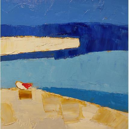 Gemälde Indigo von Shelley | Gemälde Abstrakt Öl Landschaften, Minimalistisch